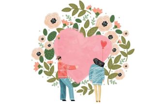 Ilustración de relación de pareja