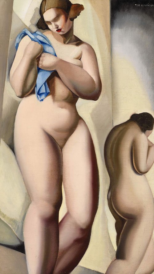 Tamara de Lempicka, la artista total. 10 Dos desnudos en perspectiva, 1925, óleo sobre lienzo.