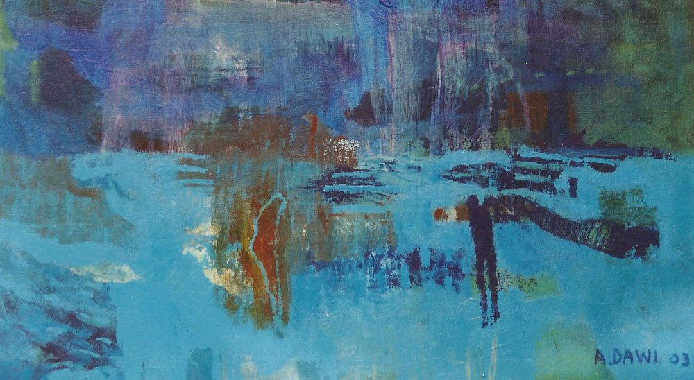 Ariel Dawi, fiel a la pintura. 6 Encuentro en celúreo, 2003.