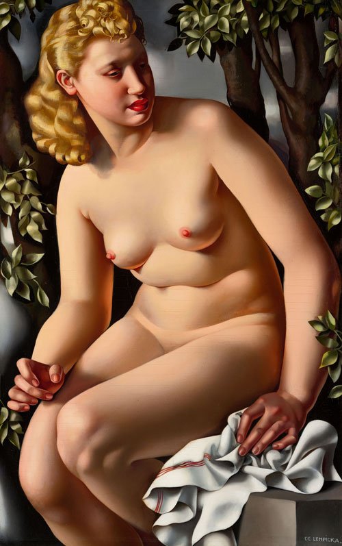 Tamara de Lempicka, la artista total. 8 Susana en el baño, 1938, óleo sobre lienzo.
