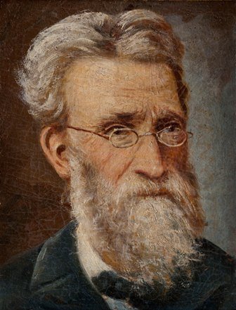 Retratos quiteños. 4 Joaquín Pinto. Autorretrato, siglo XIX, pintura sobre tela.