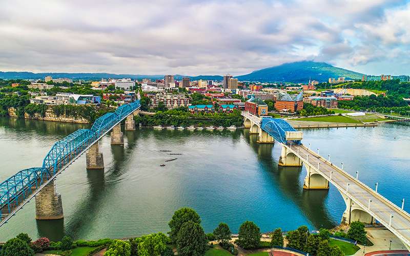Escapada y aventura en Chattanooga 1 Puente Walnut Street en Chattanooga.