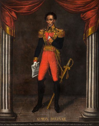 Retratos quiteños. 5 Antonio Salas. Simón Bolívar, siglo XIX, pintura sobre tela.