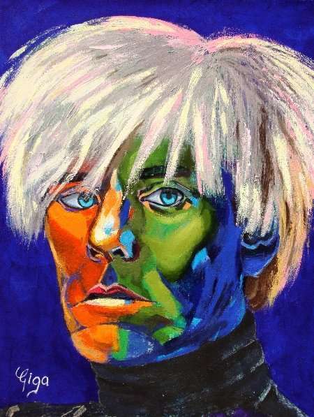 El cromatismo de ‘Giga’ sobre retratos de la cultura pop 4 Giga pintor