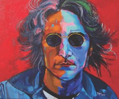 El cromatismo de ‘Giga’ sobre retratos de la cultura pop 2 Giga pintor