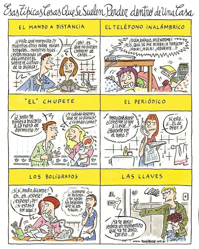 Esas típicas cosas que se suelen perder dentro de una casa 1 Maitena Cosas pierden 1