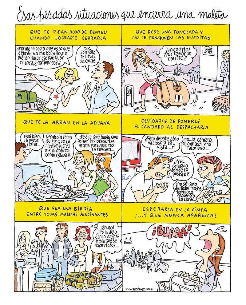 Situaciones que encierra una maleta 1 Maitena Encierra Maleta 1