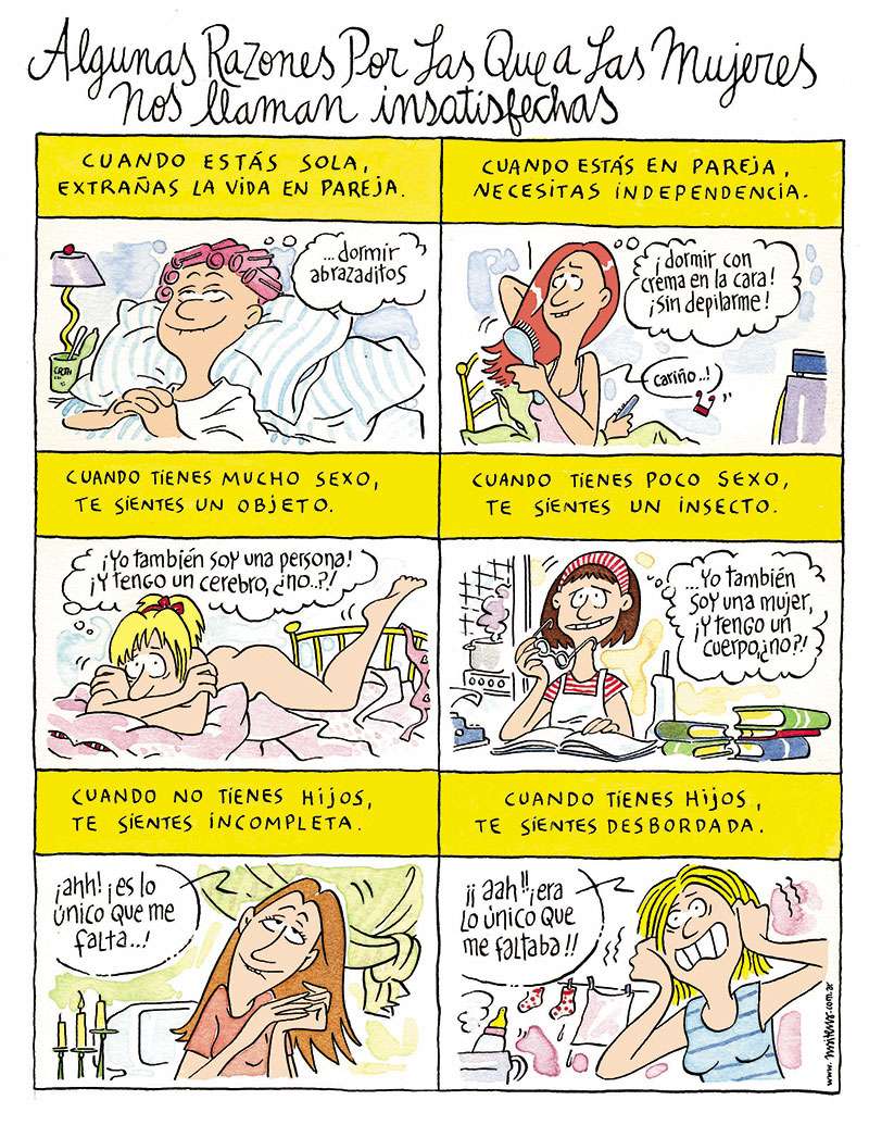 Algunas razones por las que a las mujeres nos llaman insatisfechas 1 Maitena Insatisfechas 1