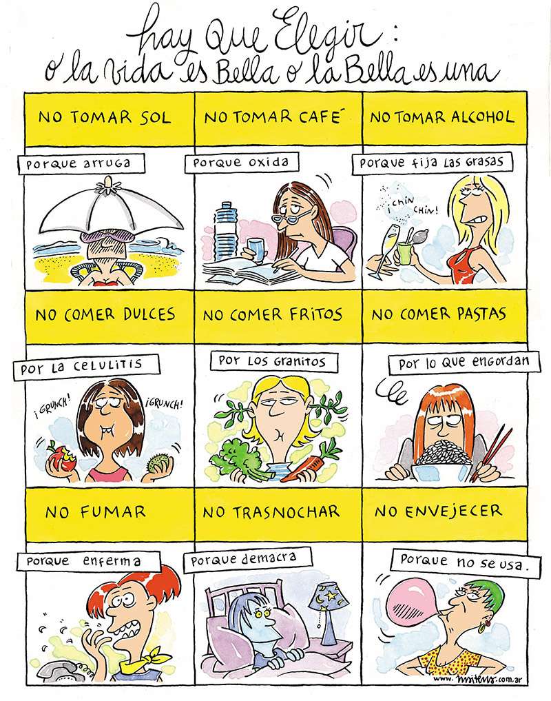 Hay que elegir: o la vida es bella o la bella es una 1 Maitena La vida es bella 1