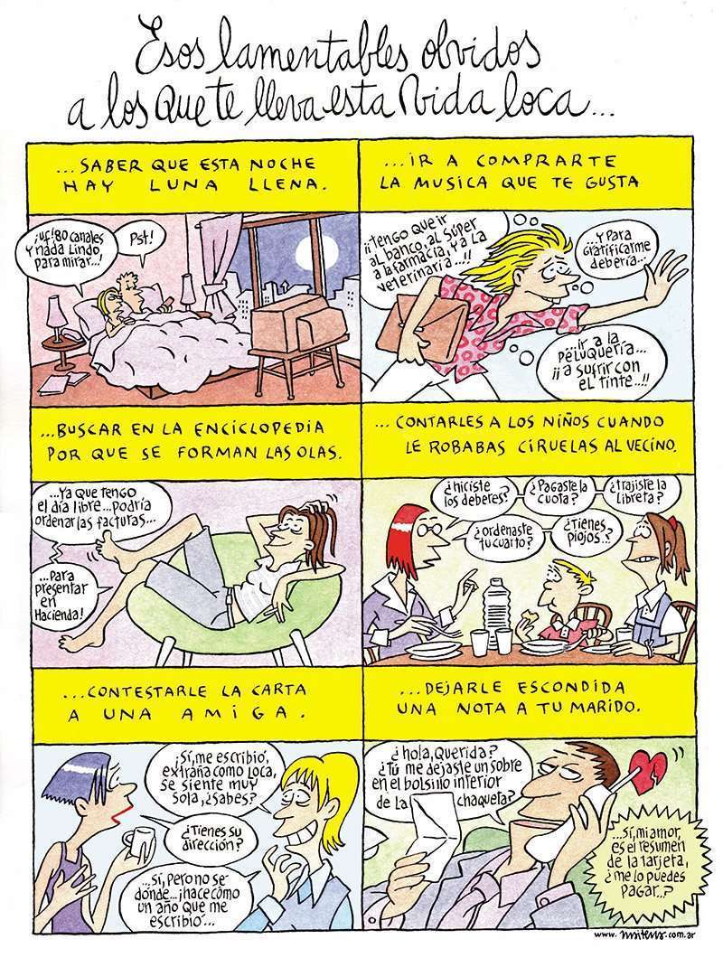 Esos lamentables olvidos a los que te lleva esta vida loca... 1 Esos lamentables olvidos a los que te lleva esta vida loca