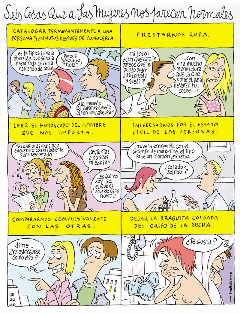 Seis cosas que a las mujeres nos parecen normales 1 Maitena Seis Cosas 1
