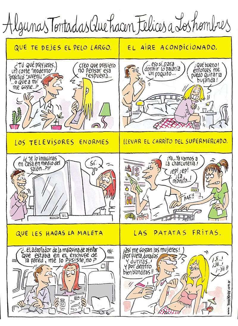 Algunas tontadas que hacen felices a los hombres 1 Maitena Tontadas felices 1