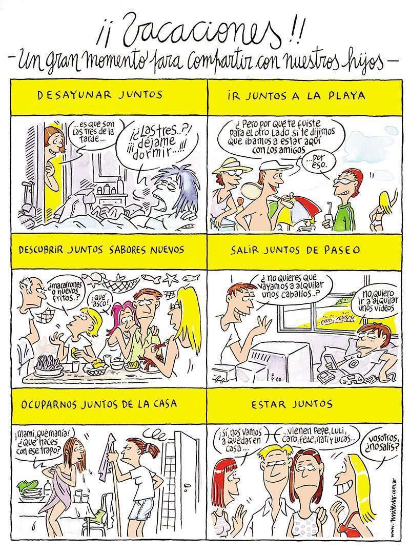¡¡Vacaciones!! 1 Maitena Vaca hijos 1