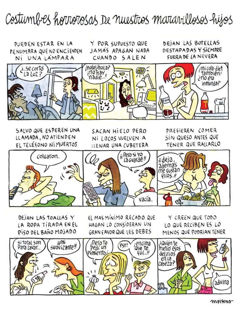 Costumbres horrorosas de nuestros maravillosos hijos 1 Costumbres de nuestros hijos.