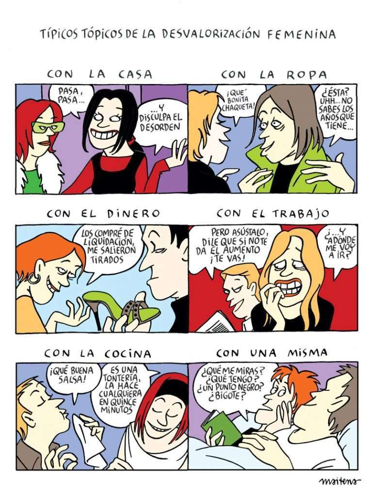 Típicos tópicos de la desvalorización femenina 1 Maitena desvalorizacion 1 2