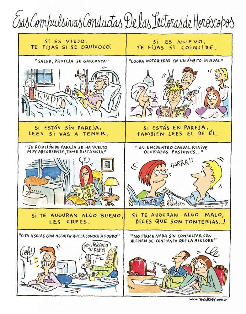 Esas compulsivas conductas de las lectoras de horóscopos 1 Maitena horoscopos