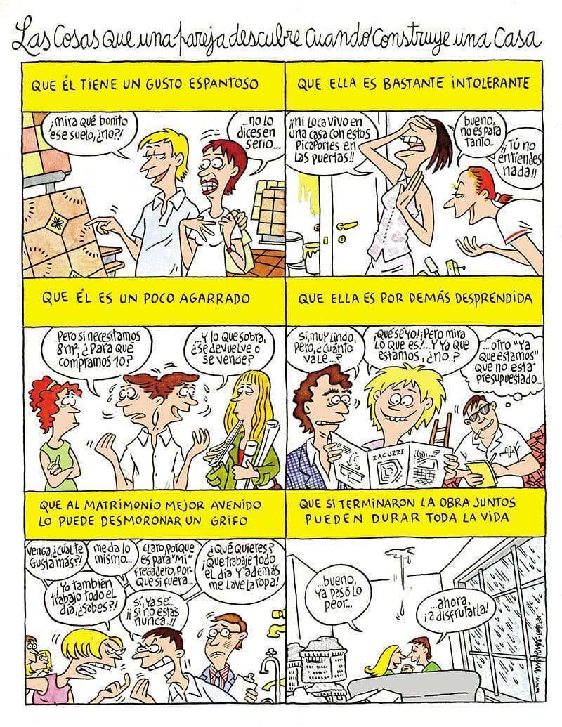 Las cosas que una pareja descubre cuando construye una casa 1 Maitena pareja casa 1