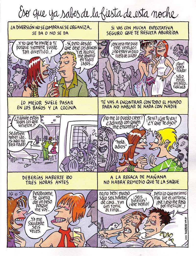 Eso que ya sabes de la fiesta de esta noche 1 Maitena sabes fiesta 1