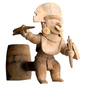 El Museo Nacional, un proyecto desbordado. 7 Vaso motivo antropo-guerrero. Cultura Jama-Coaque.