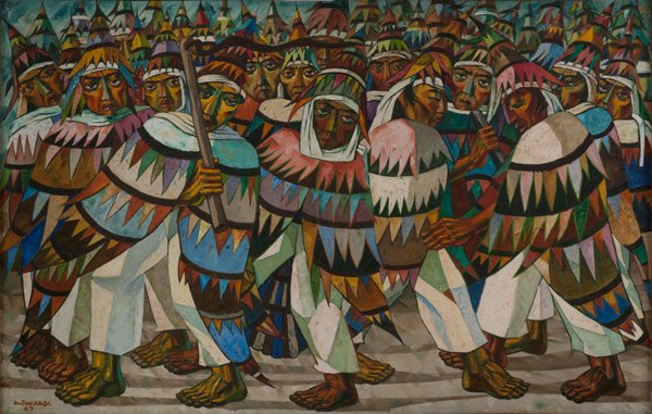 El Museo Nacional, un proyecto desbordado. 5 Curiquingues. Diógenes Paredes, 1965. Óleo sobre lienzo.