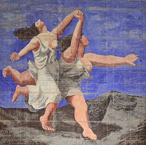 Picasso y Chanel 3 “Dos mujeres corriendo por la playa (La carrera)”, gouache sobre madera, Pablo Picasso, 1922.