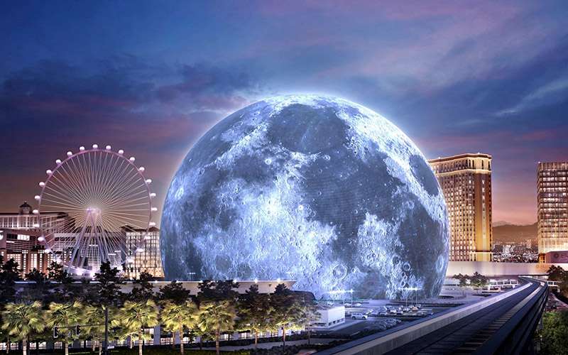 Las Vegas se ilumina con una gigantesca esfera 1 Sphere de Las Vegas