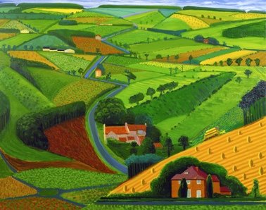 Los grandes paisajes de David Hockney 6 The Road Across the Wolds 1997 OK