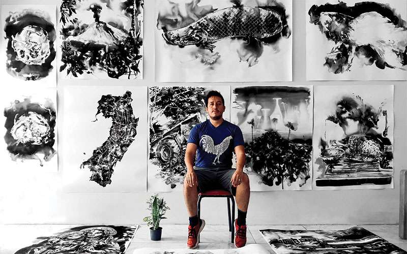 Geovanny Verdezoto, maestro de la tinta y la acuarela 1 Geovanny Verdezoto