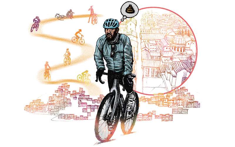 Placer y sufrimiento de un escritor en bicicleta 1 Ciclista en giro de italia