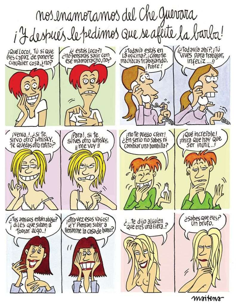 Nos enamoramos del Che Guevara ¡Y después le pedimos que se afeite la barba! 1 maitena nos enamoramos che